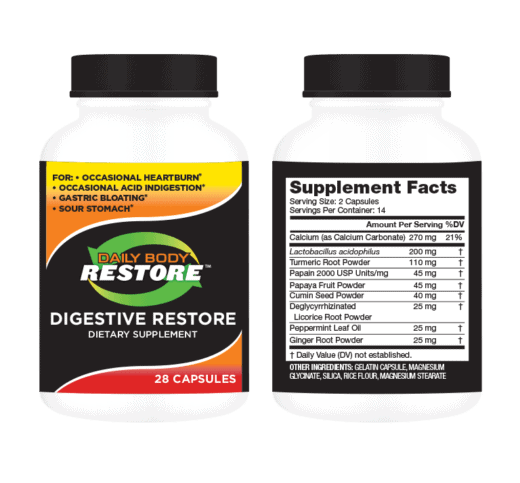 Digestive Restore: Dietary Supplement (28 Capsules)
